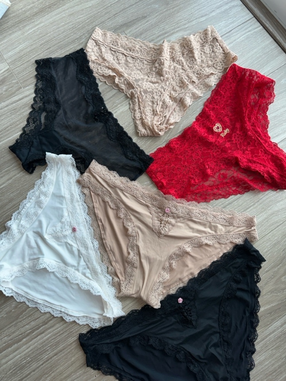 Victoria's Secret Lace Bikini Set - Black, Red, White, Nude